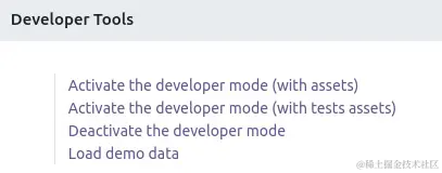 图 1.12 – 启用不同开发者模式的链接