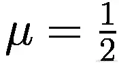 \mu =\frac{1}{2}