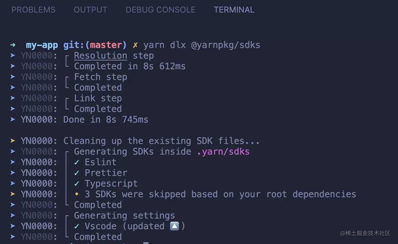 Yarn 3：VSCode配置Eslint和Prettier介绍 最近新React项目尝试用Yarn 3和Yarn Pn 掘金