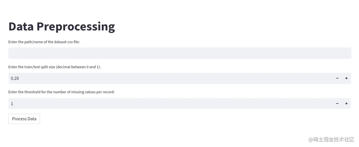 使用 ChatGPT 生成的脚本创建的 Streamlit Web 应用程序的屏幕截图