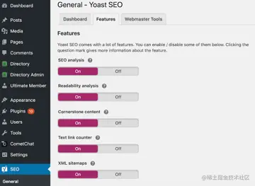 Find the XML sitemaps slider and push it into the On position 