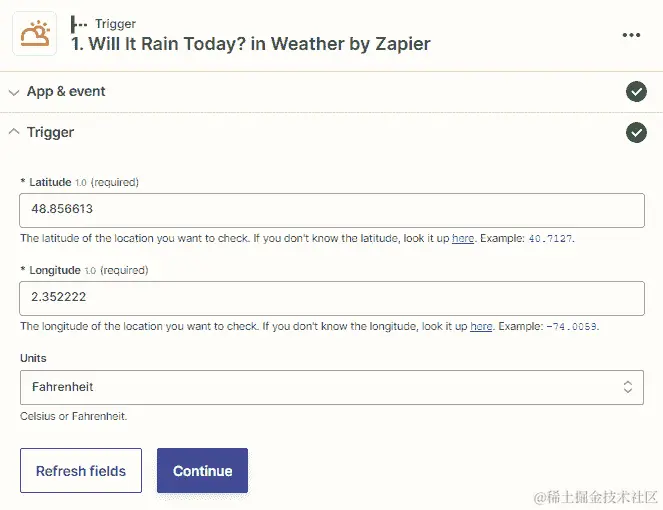 图 10.11 - ﻿自定义降雨判断（Will It Rain Today?）触发事件的概述