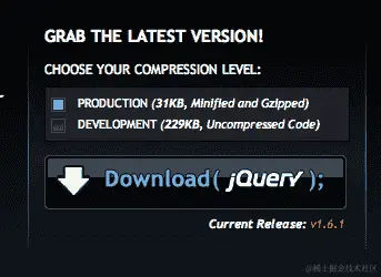操作时间 — 下载并附加 jQuery