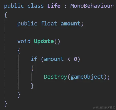 图 15.19 - 生命组件