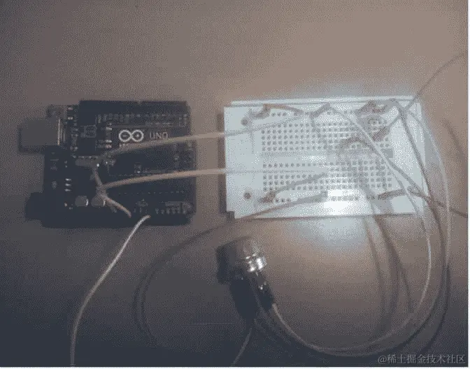 传感器和 Arduino 板的连接