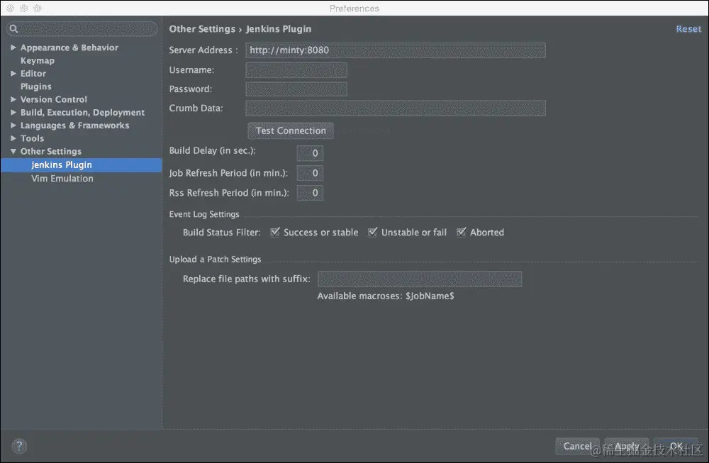 IntelliJ IDEA 和 Jenkins 构建连接器