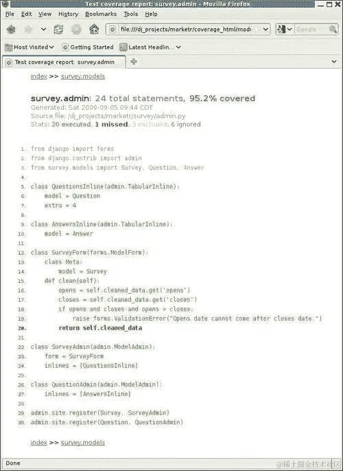 将覆盖率整合到 Django 项目中