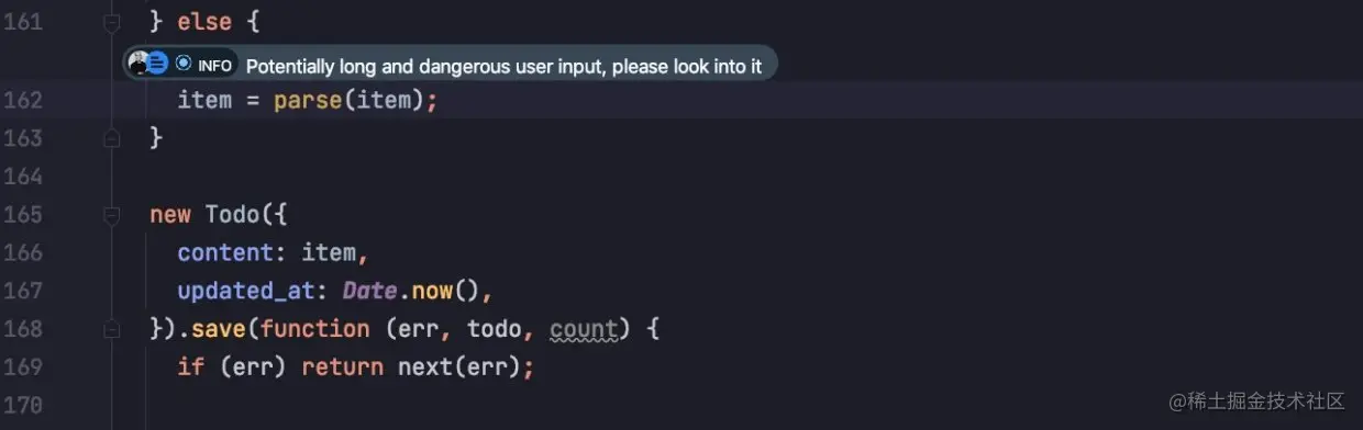 Snyk Goof application with a Lightrun log annotation