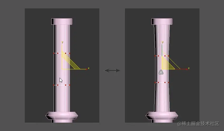 使用顶点选择工具调整形状