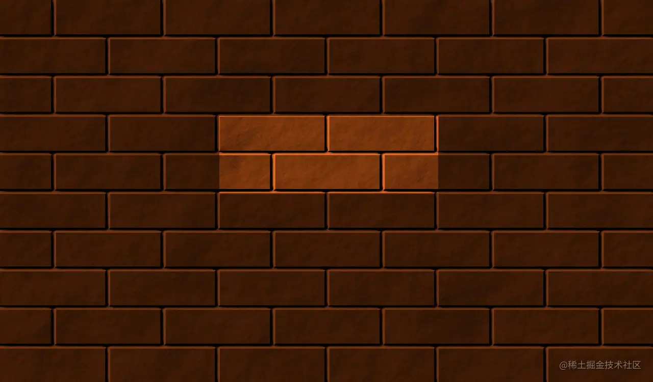 Showing a highlighted portion of a brick wall pattern, which is the example we are using for optimizing SVG patterns.