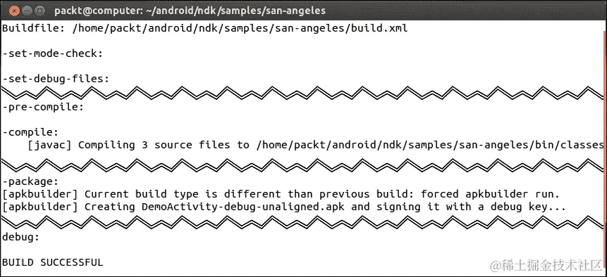 行动时间 – 编译和部署 San Angeles 示例
