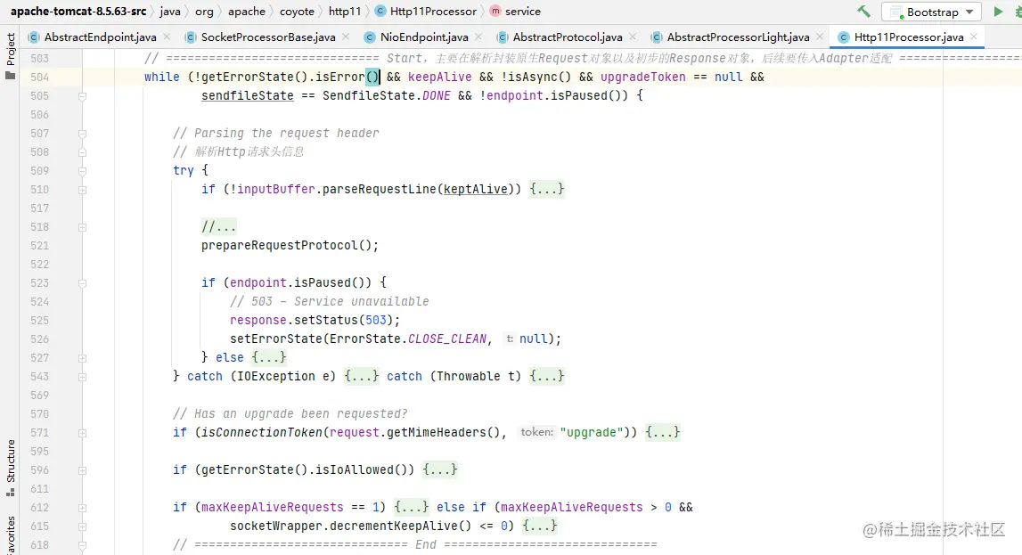 Http11Processor.service()