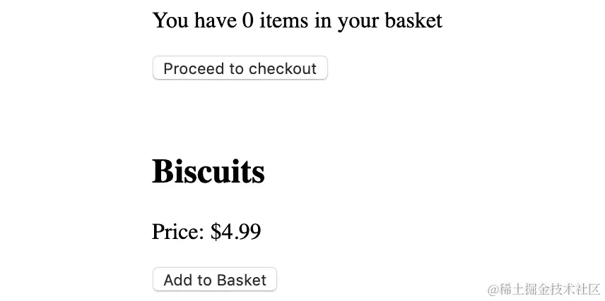 图 10.24：浏览器中的初始应用程序