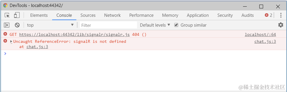 未找到 signalr.js 错误