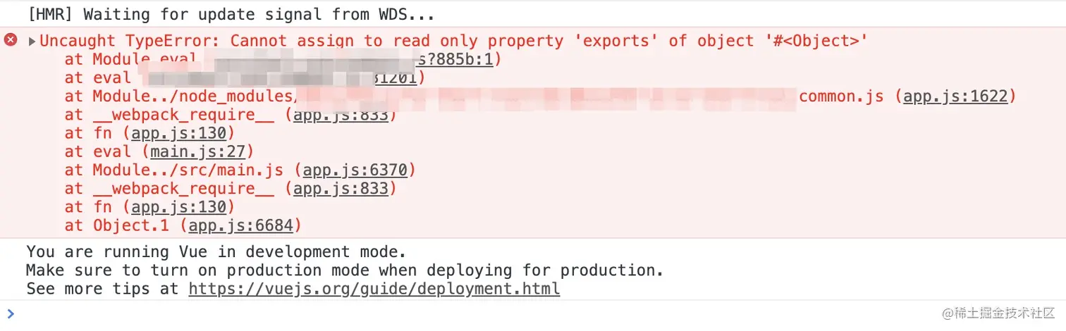 Uncaught TypeError: Cannot assign to read only property ...