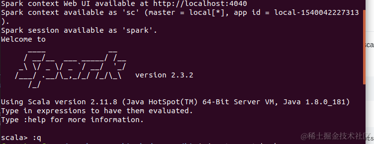 通过spark-shell 查看spark版本