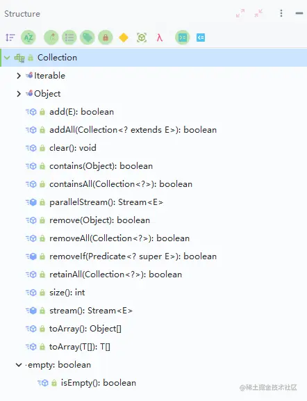 Collection 接口它抽象出来的方法