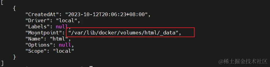 映射到的宿主机的目录