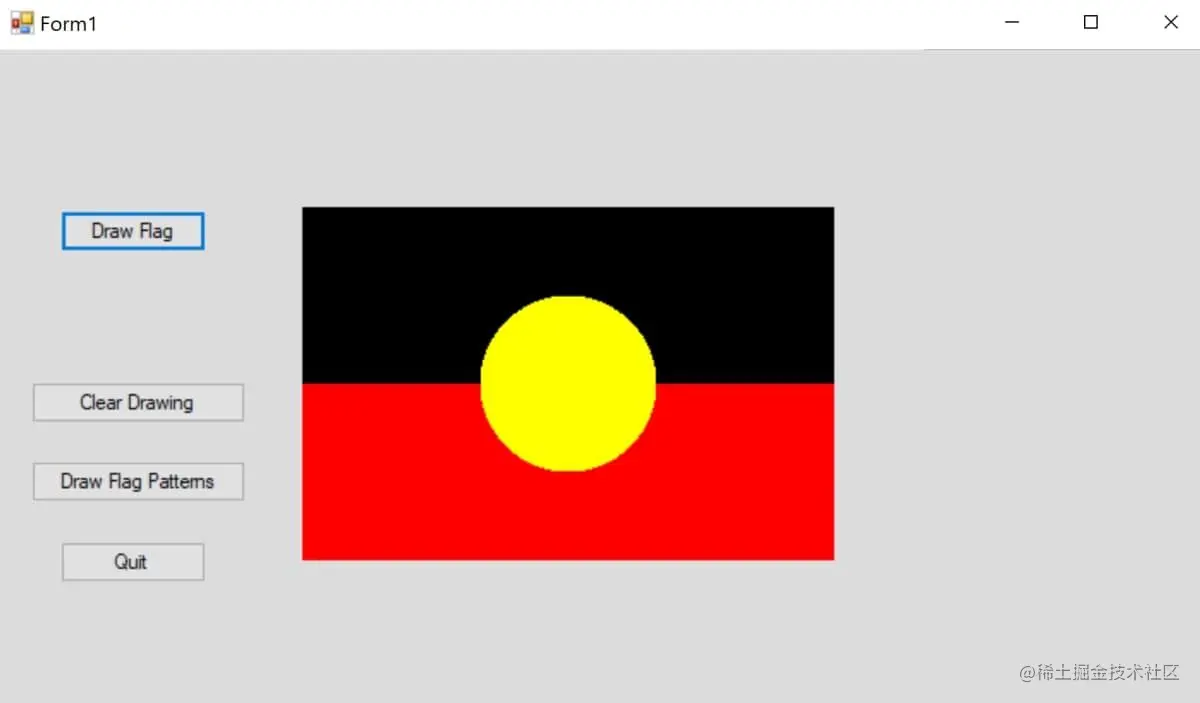 Flag Generator showing Aboriginal Flag