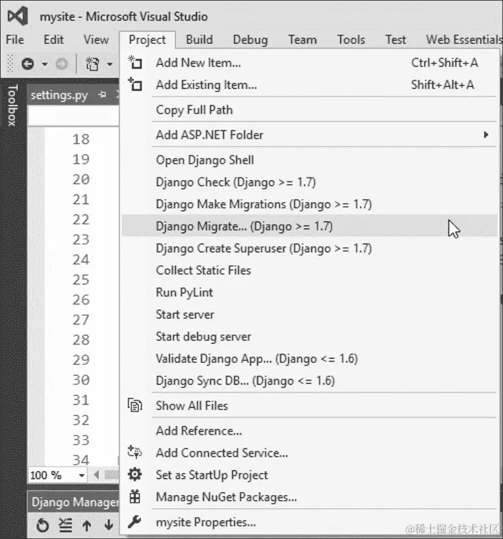 Django 管理命令的集成