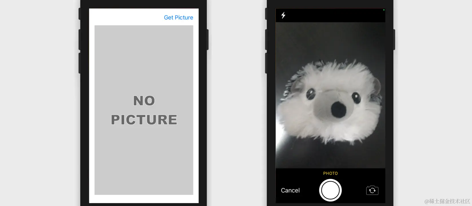 图18-5：使用相机的界面