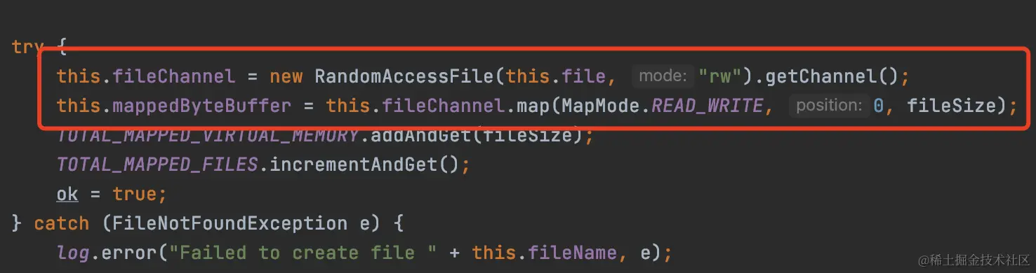 RocketMQ中使用mmap代码