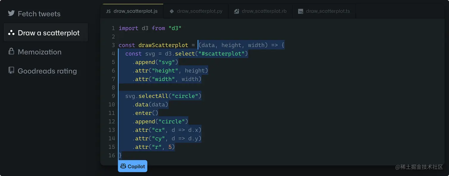 用 JS 画一个散点图