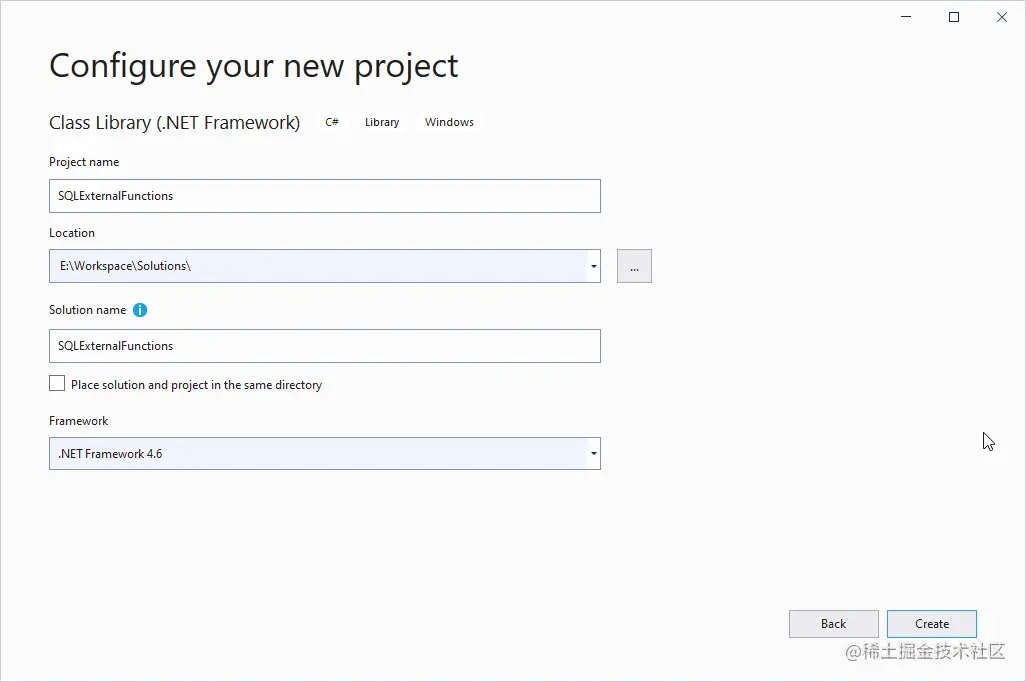 Configuring the project name and framework version