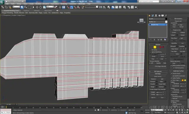3D 工作室最大建模教程未来派螺栓枪
