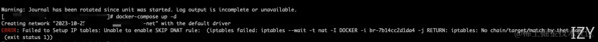 ERROR: Failed to Setup IP tables: Unable to enable SKIP DNAT rule