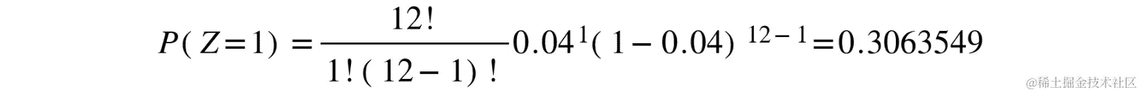 图 8.12：用概率分布公式替换 x、p 和 n 的值