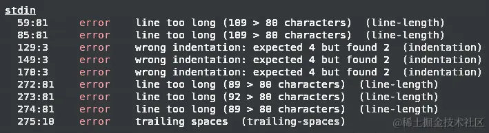 图 6.2 - 一个示例 yamllint 输出