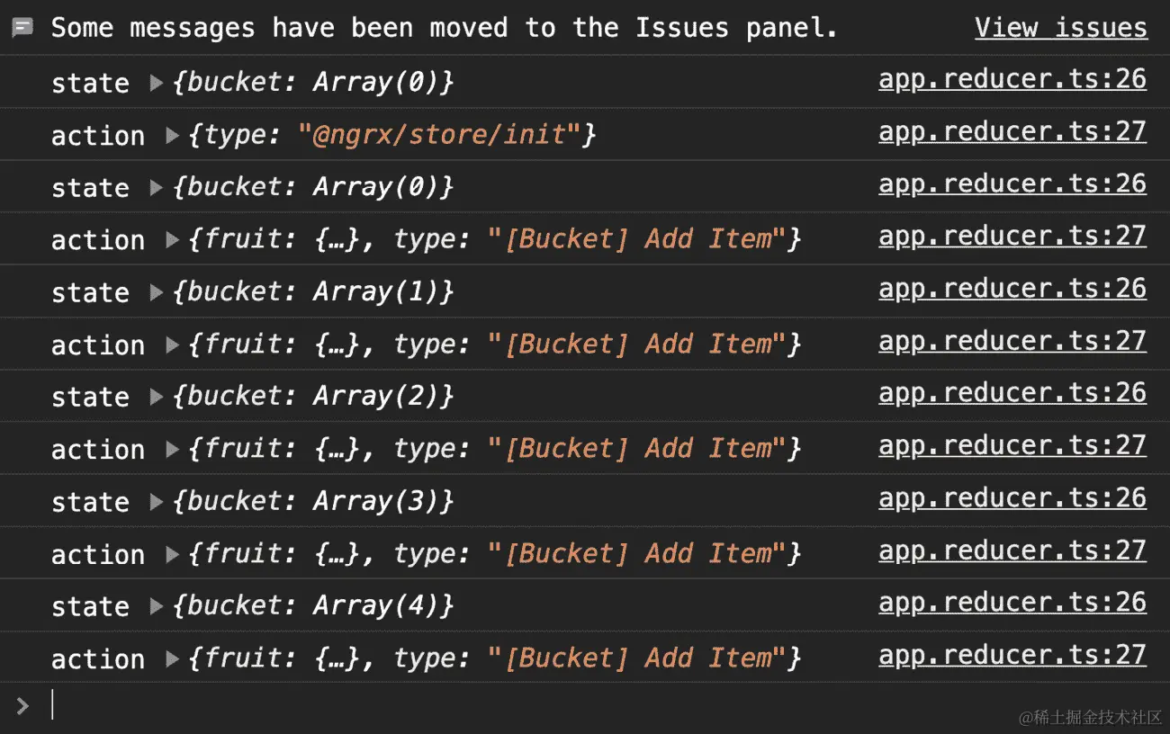 图 6.3 - 显示从桶中添加和删除项目的操作日志