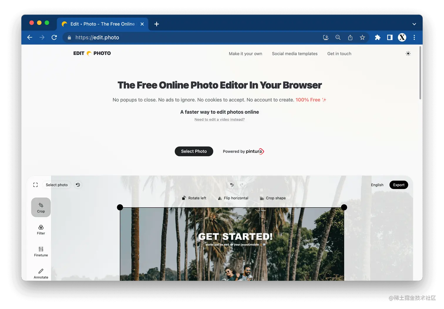Edit • Photo - The Free Online Photo Editor In Your Browser