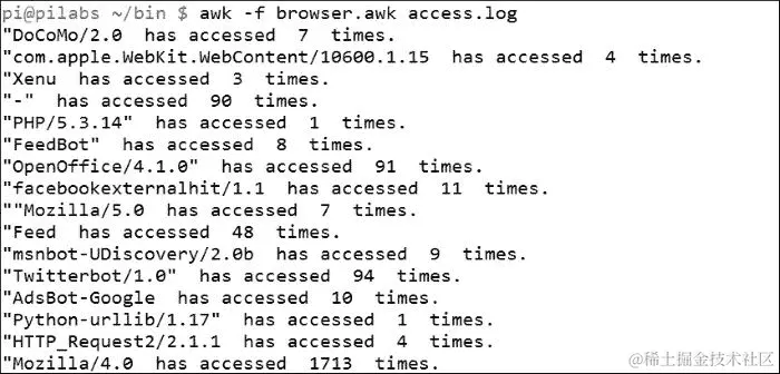 显示浏览器数据
