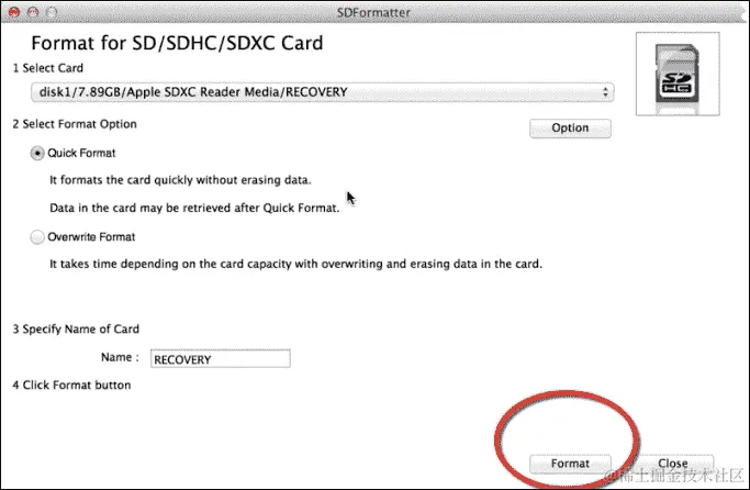 准备 microSD 卡