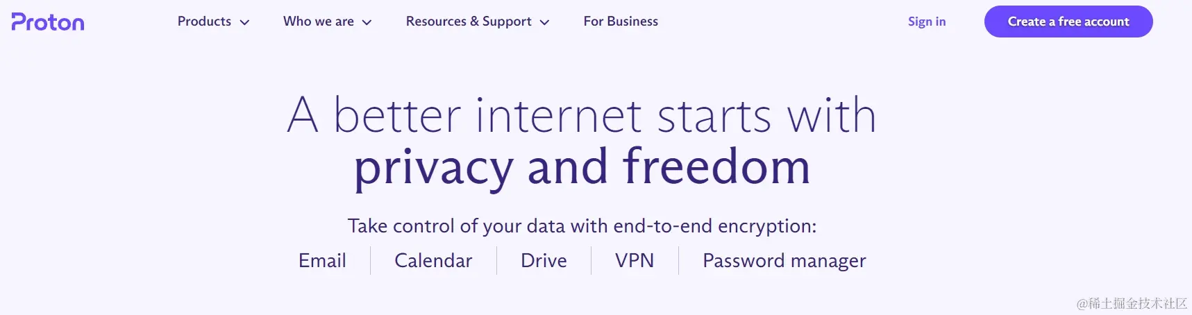 Proton网站首页