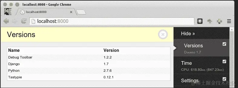 安装 Django 调试工具栏