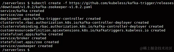 图 7.48：安装 Kafka 和 Zookeeper