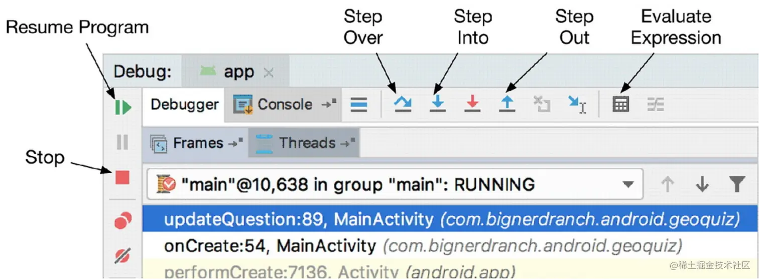 debug工具控制按钮