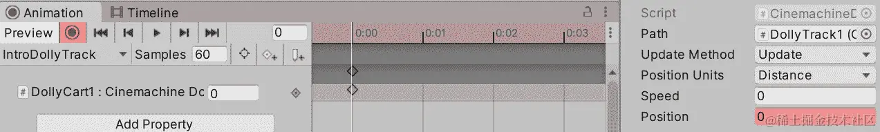 图 12.37 - 在将位置值更改为 0 后，记录模式下的动画