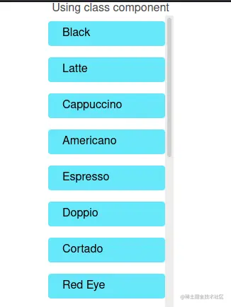 Class Component Coffee API