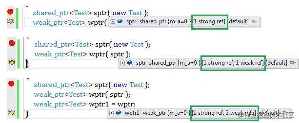 shared_ptr 和weak_ptr变化