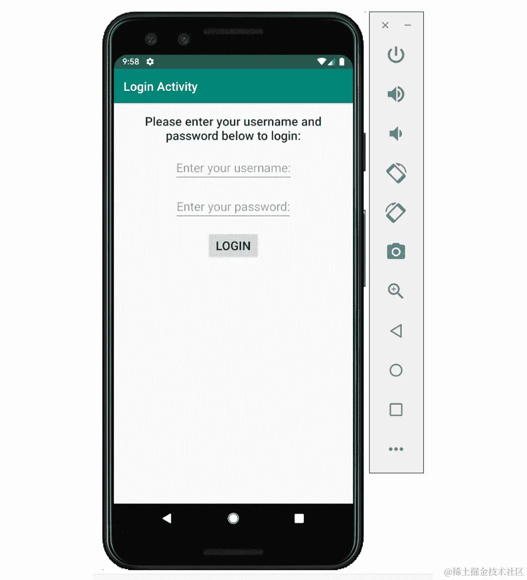 图 2.23：首次加载时的应用程序显示