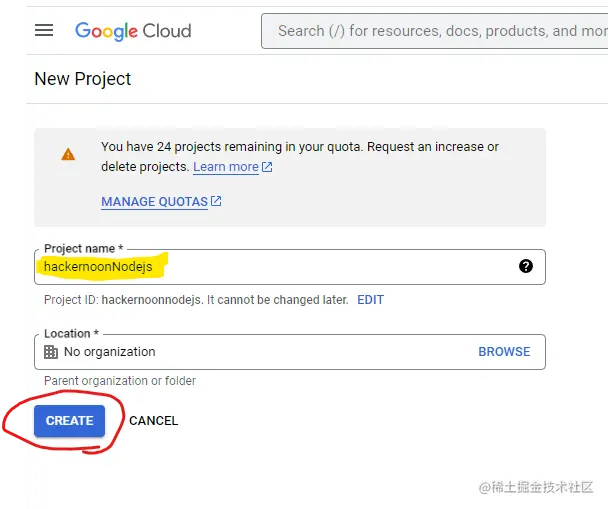 图 4. 项目设置。