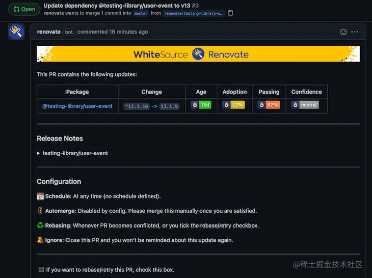 Details To First Dependency Update