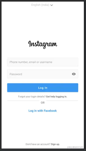 instagram登录页面android