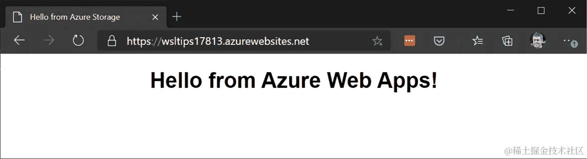 图 11.7 - 屏幕截图显示带有我们上传内容的 Web 应用程序