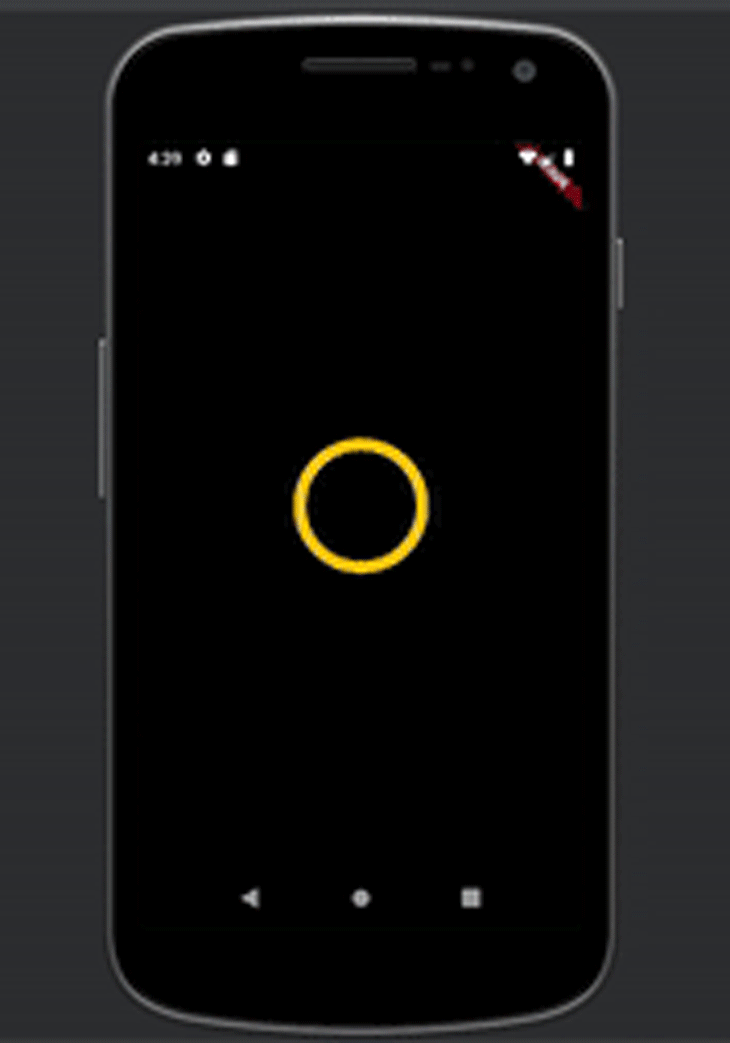Demo of a determinate circular progress indicator