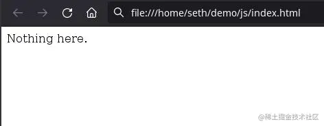 HTML displayed in browser